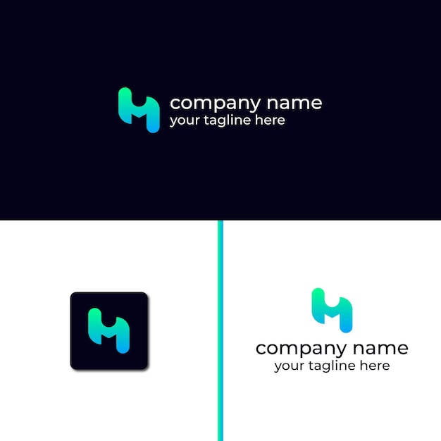 Vector logotipo de este último h y m