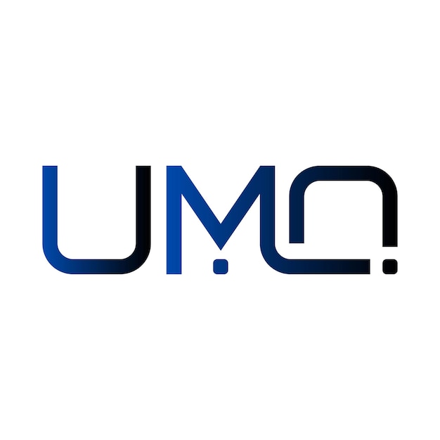 logotipo umq tipografía abstracta diseño vectorial mínimo moderno sencillo