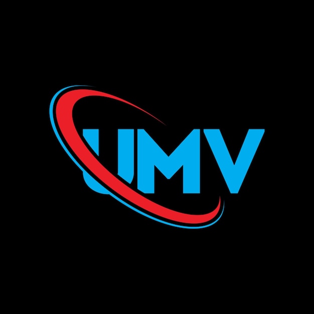 Logotipo UMV letra UMV diseño de logotipo de letra UMV iniciales logotipo UMV vinculado con círculo y mayúscula logotipo monograma UMV tipografía para negocios de tecnología y marca inmobiliaria