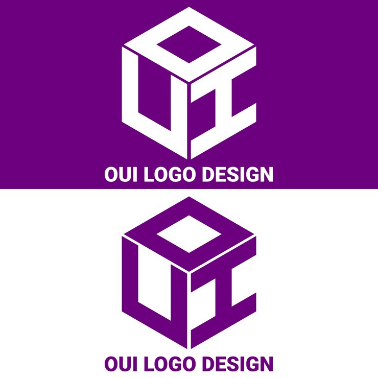 Vector logotipo único basado en cuadrícula