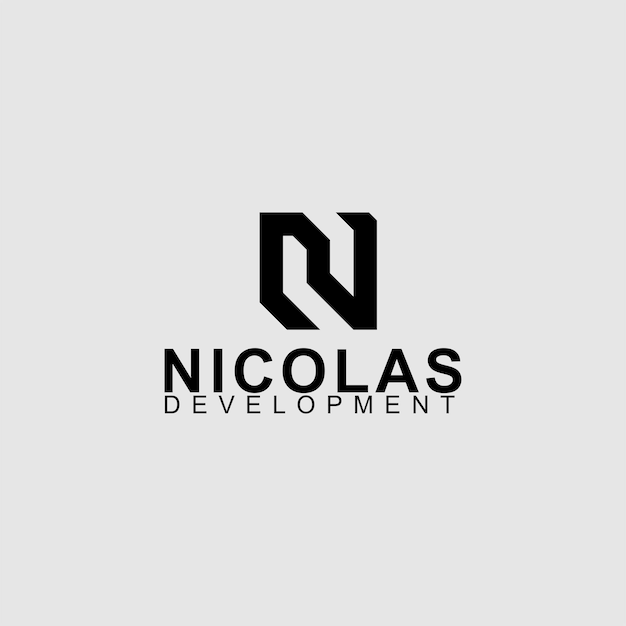 Logotipo único de la letra n