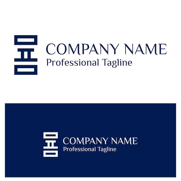 Logotipo único vectorial con caja y línea Perfecto para su empresa o su negocio