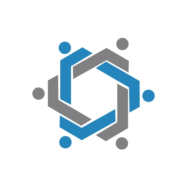 logotipo de unidad logotipo abstracto personas y comunidad logotipo para equipos o grupos