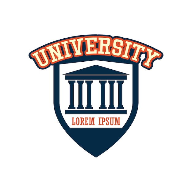Vector logotipo de la universidad / campus