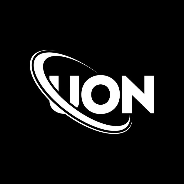 Logotipo UON UON letra UON letra diseño de logotipo Iniciales Logotipo UONE vinculado con círculo y mayúscula logotipo monograma UON tipografía para negocios tecnológicos y marca inmobiliaria