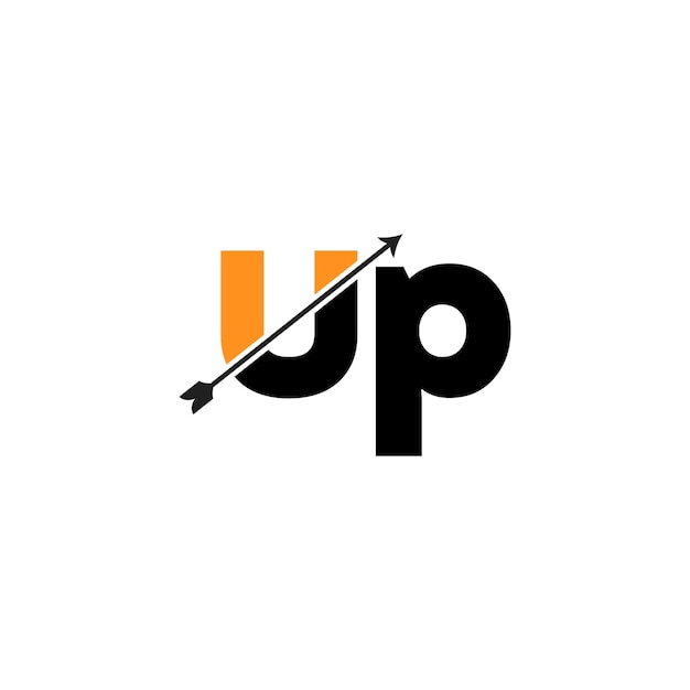 El logotipo UP en blanco y negro