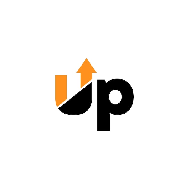 El logotipo UP en blanco y negro