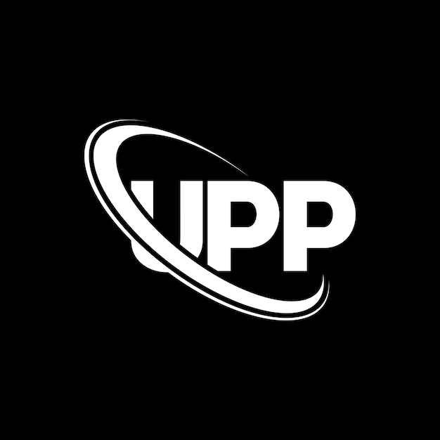 Logotipo UPP UPP letra UPP letra diseño de logotipo Iniciales Logotipo Upp vinculado con círculo y mayúscula logotipo UPP tipografía para negocios de tecnología y marca inmobiliaria