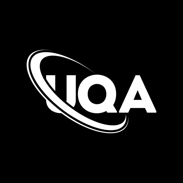 Logotipo de UQA UQA letra UQA diseño de logotipo de letra Iniciales Logotipo UQA vinculado con círculo y mayúscula Logotipo de monograma UQA tipografía para negocios tecnológicos y marca inmobiliaria