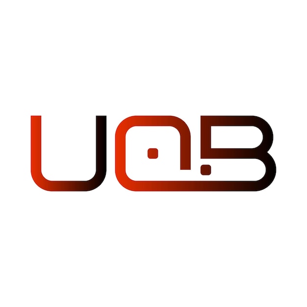 El logotipo de UQB es una tipografía abstracta, un diseño vectorial moderno y minimalista.