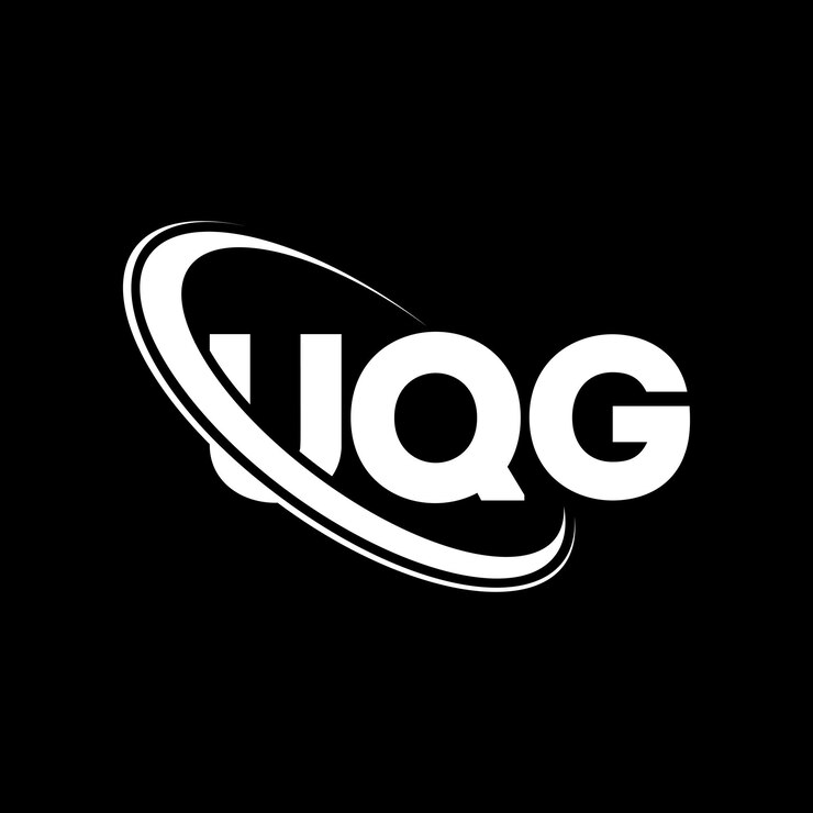 Vector logotipo uqg uqg letra uqg diseño de logotipo de letra iniciales logo uqg vinculado con círculo y mayúscula logotipo monograma uqg tipografía para negocios tecnológicos y marca inmobiliaria