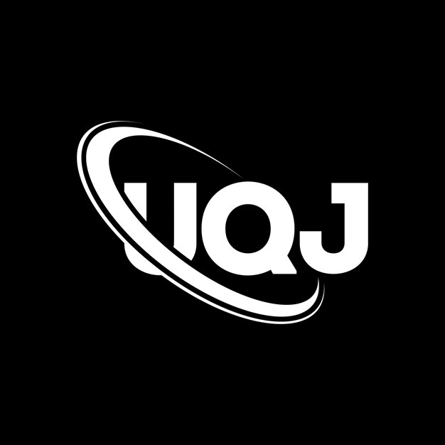 Logotipo UQJ UQJ letra UQJ diseño de logotipo de letra Iniciales Logo UQJ vinculado con círculo y mayúscula Logotipo de monograma UQJ tipografía para negocios tecnológicos y marca inmobiliaria