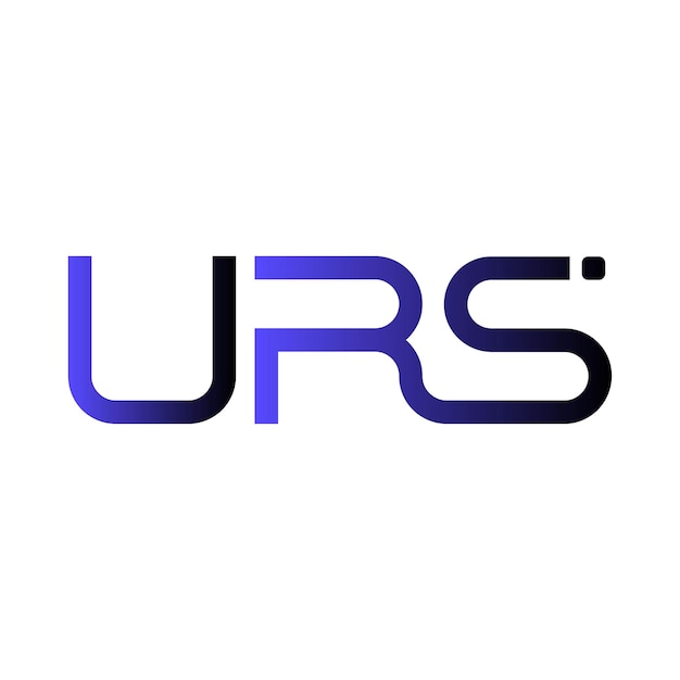Logotipo de URS tipografía abstracta diseño vectorial mínimo moderno sencillo