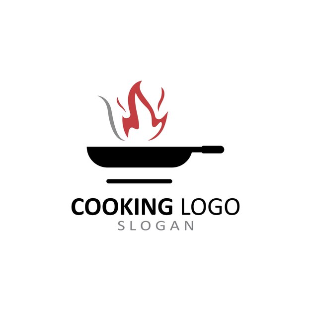 Logotipo de utensilios para cocinar con plantilla de vector de concepto
