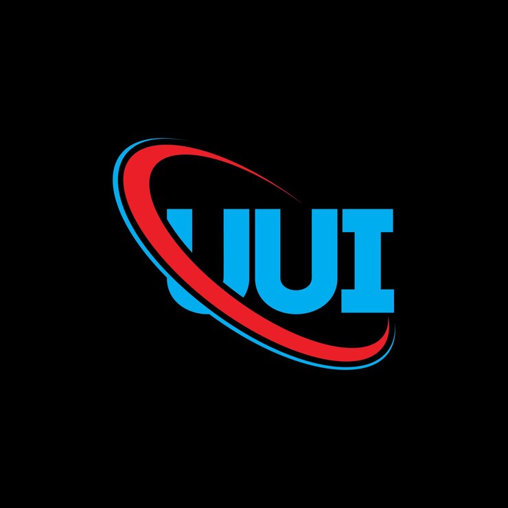 Vector logotipo uui uui letra uui letra diseño de logotipo iniciales logotipo uui vinculado con círculo y mayúscula monograma logotipo uui tipografía para negocios tecnológicos y marca inmobiliaria