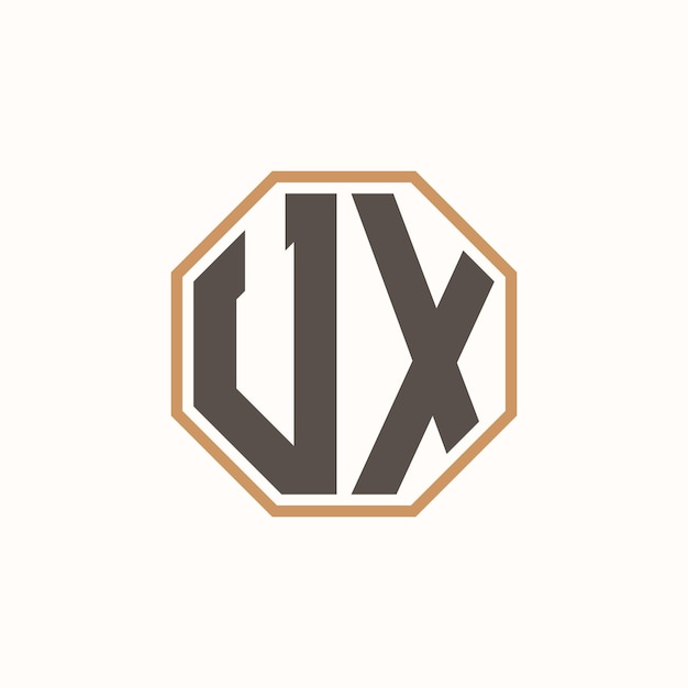 Logotipo UX de letras modernas para la identidad de marca de negocios corporativos Diseño de logotipo UX creativo