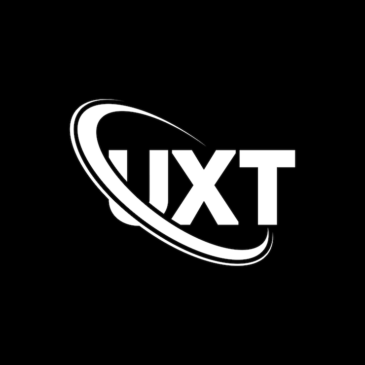 Vector logotipo de uxt uxt letra uxt diseño de logotipo de letra iniciales logotipo uxt vinculado con círculo y mayúscula logotipo de monograma uxt tipografía para negocios tecnológicos y marca inmobiliaria