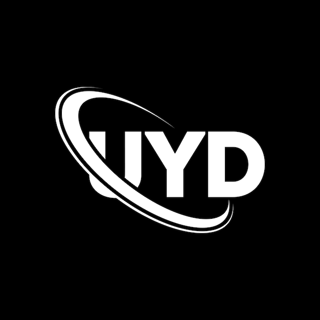 Logotipo de UYD UYD letra UYD diseño de logotipo de letra Iniciales Logotipo UYD vinculado con círculo y mayúscula Logotipo de monograma UYD tipografía para negocios tecnológicos y marca inmobiliaria