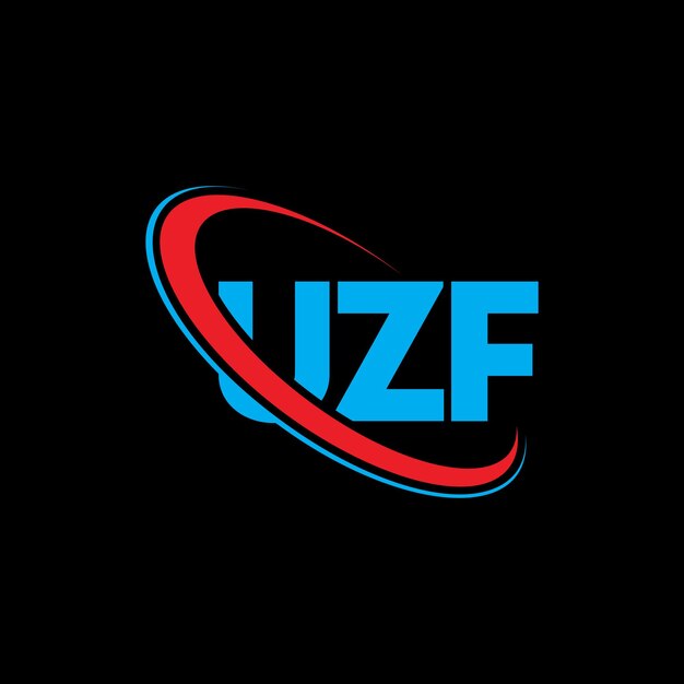 Logotipo de UZF UZF letra UZF diseño de logotipo de letra Iniciales Logotipo UZF vinculado con círculo y mayúscula Logotipo de monograma UZF tipografía para negocios tecnológicos y marca inmobiliaria