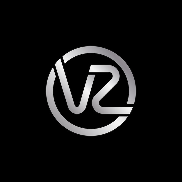 Logotipo V2 o Vz con color metálico