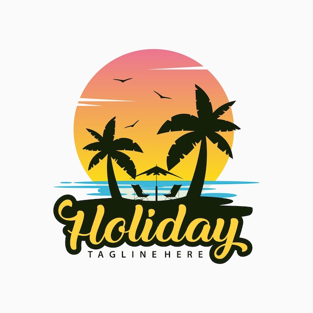 Logotipo de vacaciones de verano