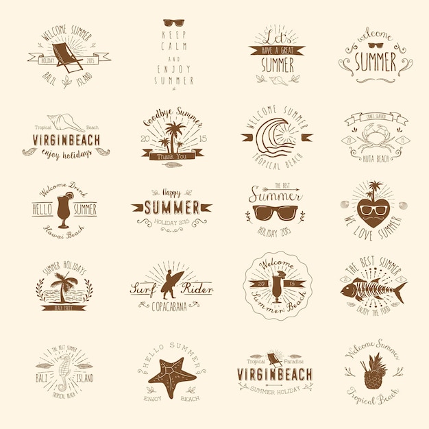 Logotipo de vacaciones de verano