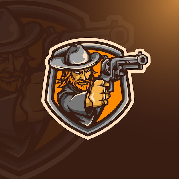 Logotipo de vaquero esport