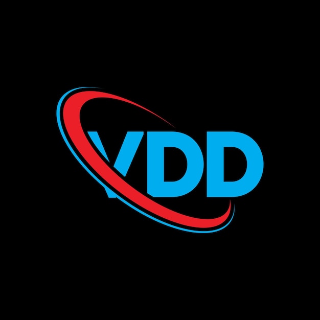 Vector logotipo vdd vdd letra vdd letra diseño logotipo iniciales logotipo vdd vinculado con círculo y mayúscula logotipo monograma vdd tipografía para negocios de tecnología y marca inmobiliaria