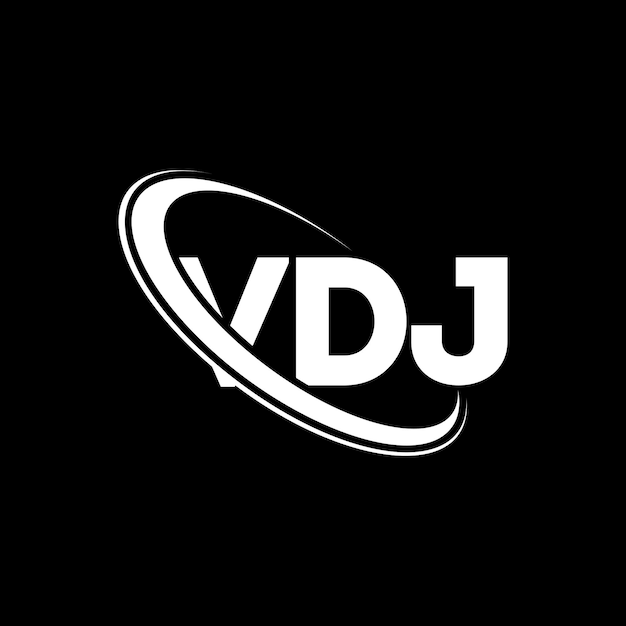 Logotipo VDJ VDJ letra VDJ letra diseño de logotipo Iniciales Logotipo V DJ vinculado con círculo y mayúscula monograma logotipo VDJ tipografía para negocios de tecnología y marca inmobiliaria