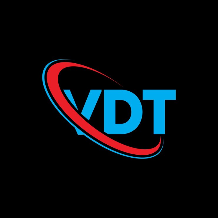 Vector logotipo de vdt vdt letra vdt diseño de logotipo de letra iniciales logotipo vdt vinculado con círculo y mayúscula logotipo de monograma vdt tipografía para negocios tecnológicos y marca inmobiliaria