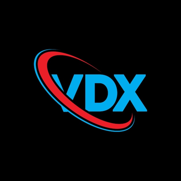 Logotipo VDX VDX letra VDX carta diseño de logotipo Iniciales logotipo VD X vinculado con círculo y mayúscula logotipo monograma VDX tipografía para negocios de tecnología y marca inmobiliaria