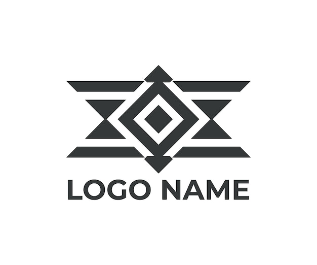 Logotipo de vector abstracto con color negro en estilo de lujo Elemento de vector cuadrado Logo
