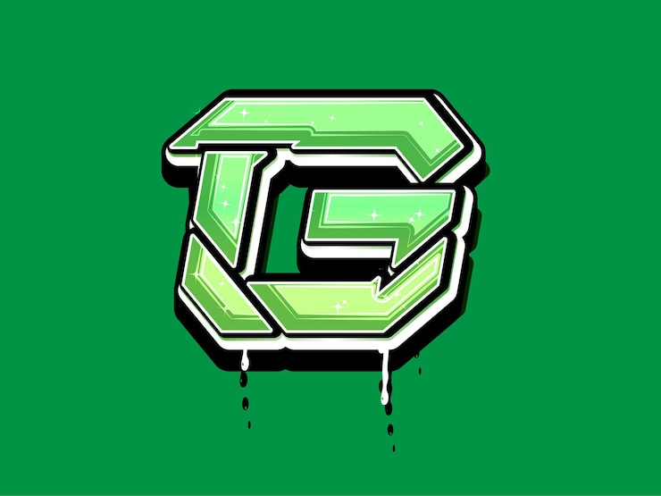 Vector logotipo de vector de alfabeto de letra g verde
