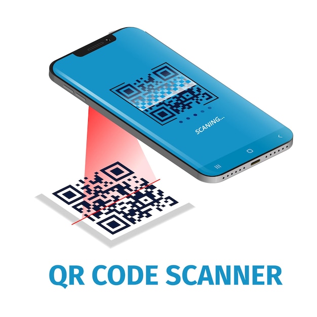 Logotipo de vector de aplicación de escáner de código QR
