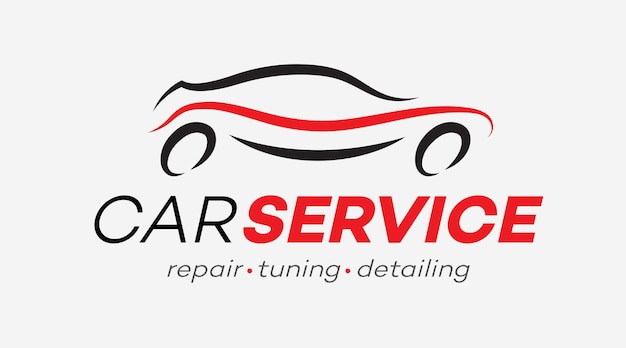 Logotipo de vector automático para reparación detallada