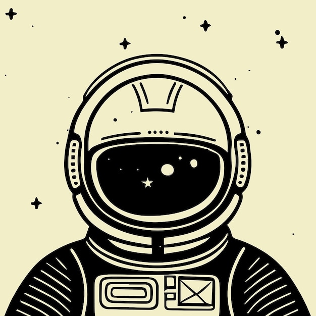 Logotipo de vector de avatar de astronauta