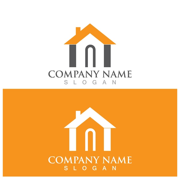 Logotipo y vector de bienes raíces para viviendas