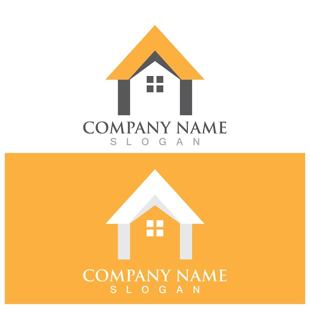 Logotipo y vector de bienes raíces para viviendas