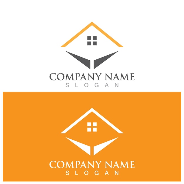 Logotipo y vector de bienes raíces para viviendas