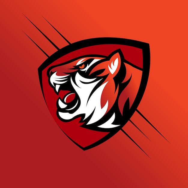 Logotipo de vector de cabeza de tigre