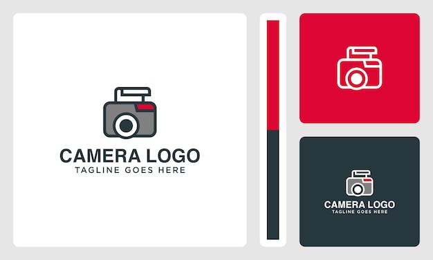 logotipo de vector de cámara de impresión única premium