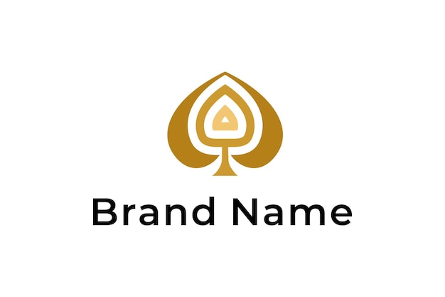 logotipo de vector de casino abstracto simple