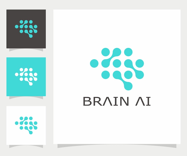Vector el logotipo del vector cerebral ai