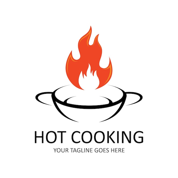 logotipo de vector de cocina caliente