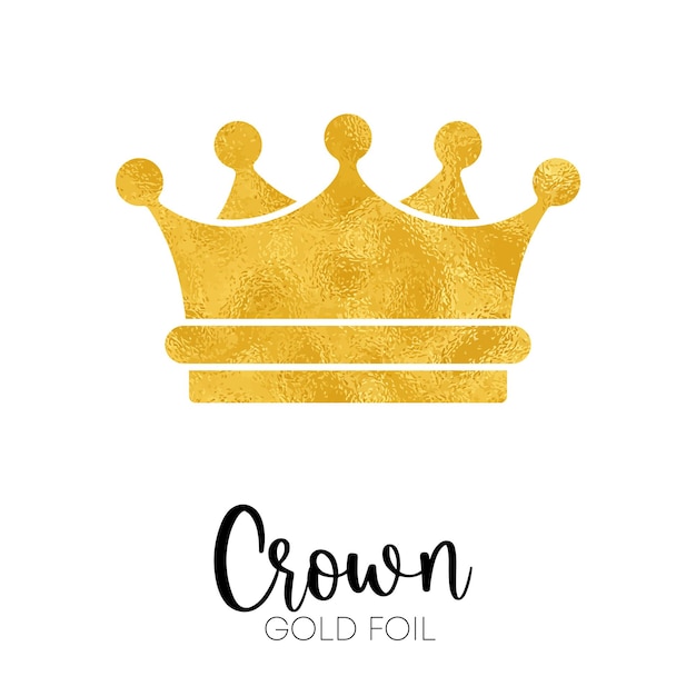 Logotipo de vector de corona de reinas o reyes Logotipo de corona dorada