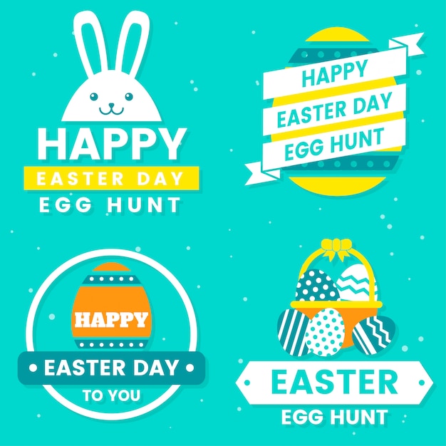 Logotipo de Vector de día de Pascua para banner