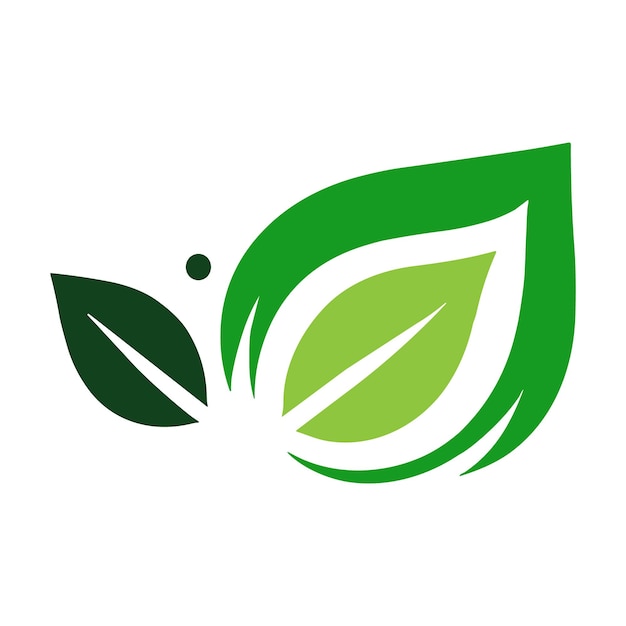 Vector el logotipo del vector ecológico de la hoja verde de la salud de la naturaleza