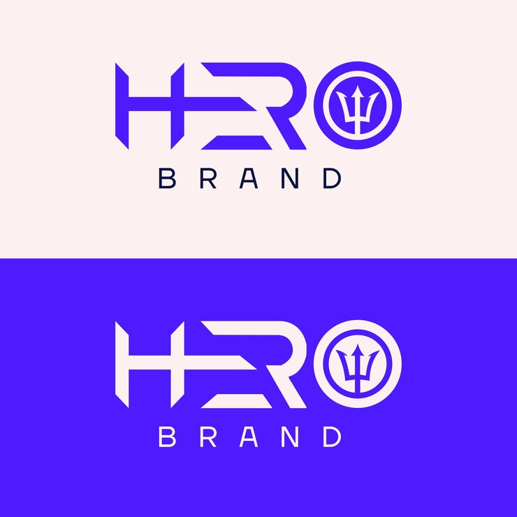 Vector logotipo de vector de fitness de marca de héroe