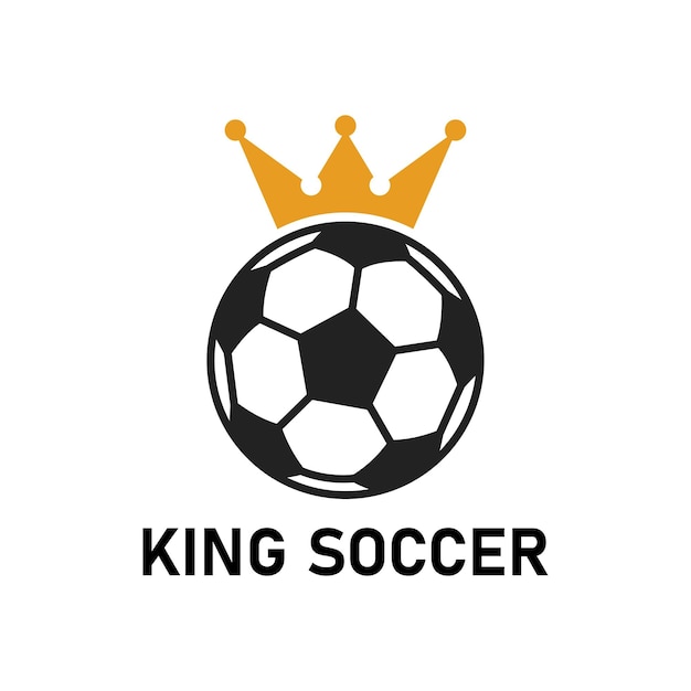 logotipo de vector de fútbol rey