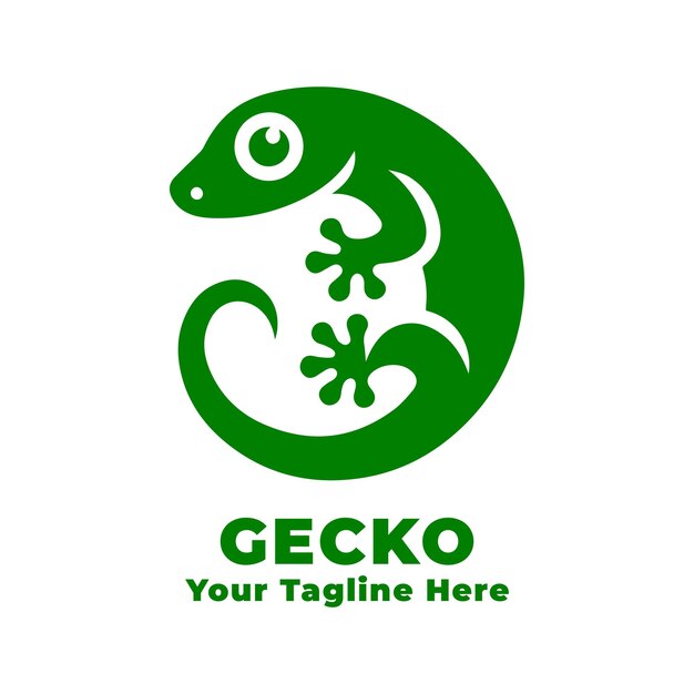 El logotipo de Vector Gecko Simple